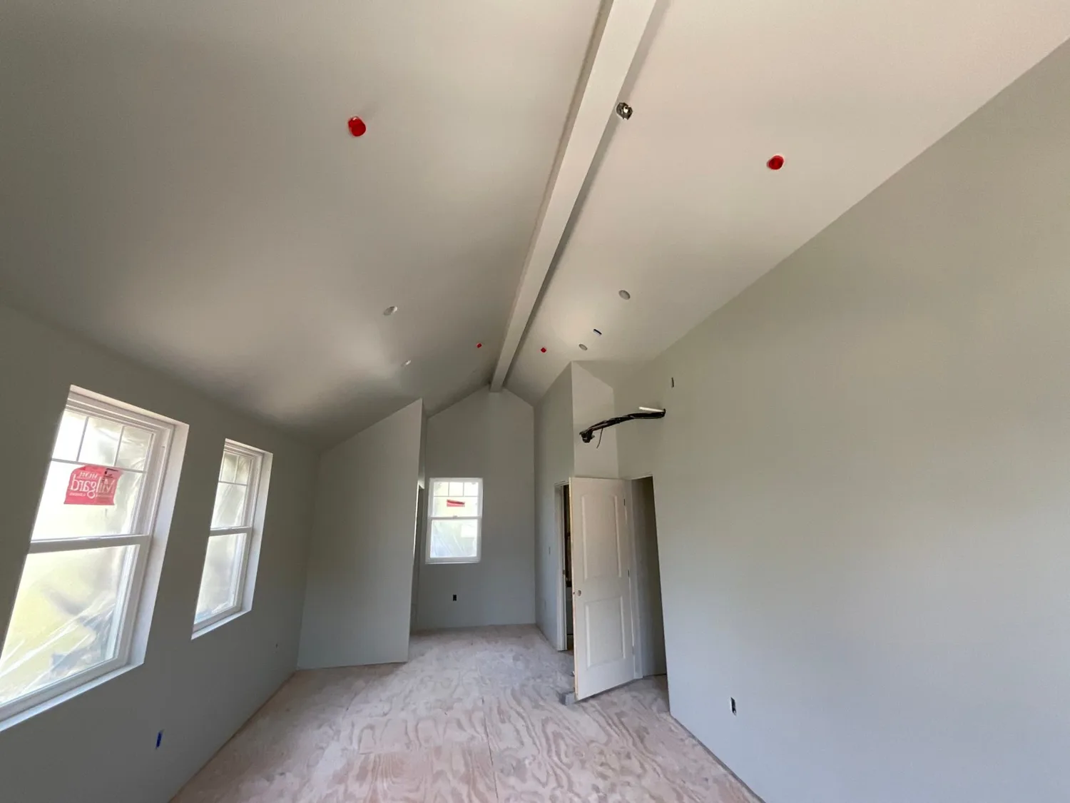 Smooth drywall finish in a residential interior
